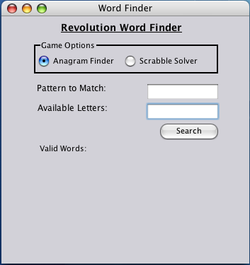 scrabble word finder. Word Finder first select a